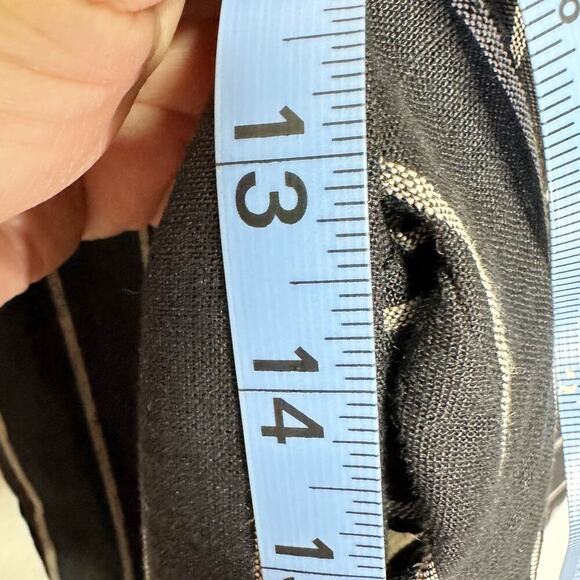 Reformation Frankie Pants Luciano Stripe Linen Straight Black White Women 10 - Picture 7 of 8